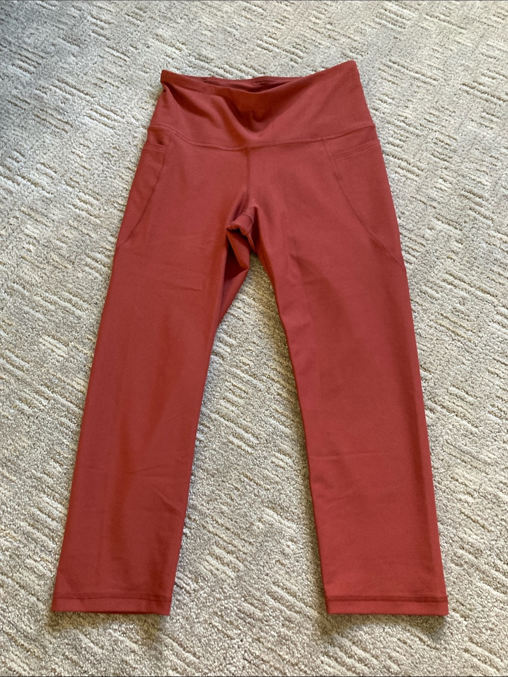 Old Navy Rust Red High-Rise Leggings with Pockets